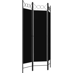 New vidaXL Rumsavdelare 3 paneler 120x180 cm Svart