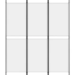 vidaXL Rumsavdelare 3 paneler vit 150x180 cm tyg