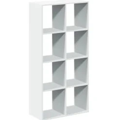 vidaXL Rumsavdelare bokhylla vit 69,5x29x137,5 cm konstruerat trä