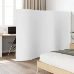 vidaXL Rumsavdelare vit bredd 400 cm höjd 165 cm bambu