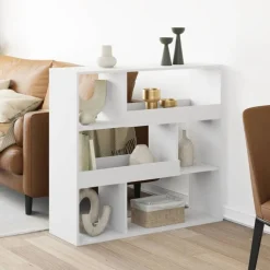vidaXL Rumsavdelare vit 100x33x94,5 cm konstruerat trä