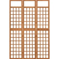 Clearance vidaXL Rumsavdelare/Spaljé 3 paneler massiv gran 121x180,5 cm Brun