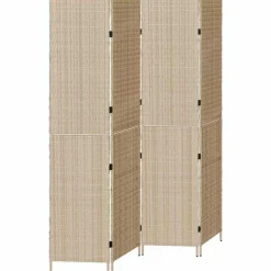 vidaXL Rumsavskiljare Beige 195 x 180 cm konstrotting