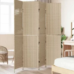 vidaXL Rumsavskiljare Beige 195 x 180 cm konstrotting