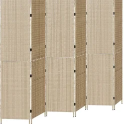 Clearance vidaXL Rumsavskiljare 292 x 180 cm konstrotting Beige
