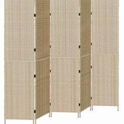vidaXL Rumsavskiljare Beige 242 x 180 cm konstrotting