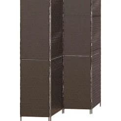 vidaXL Rumsavskiljare Brun 195 x 180 cm konstrotting