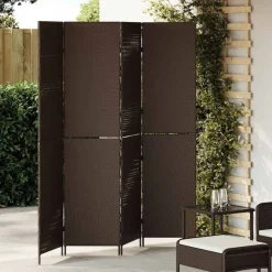 vidaXL Rumsavskiljare Brun 195 x 180 cm konstrotting