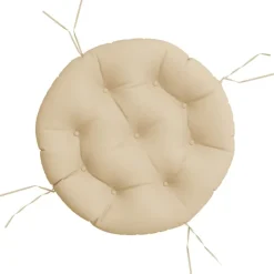 vidaXL Rund dyna beige Ø 60 x11 cm oxfordtyg