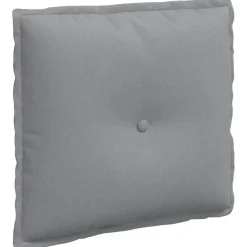 vidaXL Ryggkudde Ljusgrå 50 x 19 x 45 cm tyg