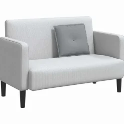 vidaXL Ryggkudde Ljusgrå 50 x 19 x 45 cm tyg