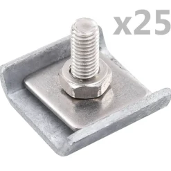 New vidaXL Sammankopplare galler 25 set Silver
