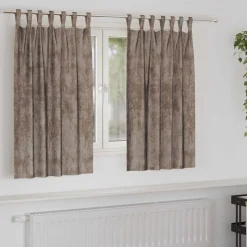 vidaXL Sammetsgardiner 2 pcs Cappuccino 140 x 140 cm Sammet