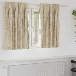 Clearance vidaXL Sammetsgardiner med gardiner 2 pcs 140 x 140 cm Sammet Kräm