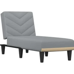 Clearance vidaXL Schäslong tyg Ljusgrå