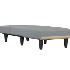 Clearance vidaXL Schäslong tyg Ljusgrå