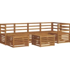 Sale vidaXL Sektionsoffgrupp 7 pcs Massivt Akaciaträ Naturfärg