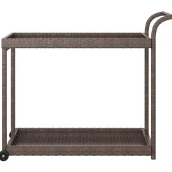 vidaXL Serveringsvagn brun 100x45x83 cm konstrotting