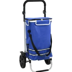 vidaXL Shoppingvagn 36,5 x 46,5 x 100,5 cm Oxford tyg Blå