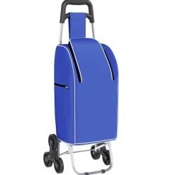 vidaXL Shoppingvagn Blå 39,5 x 33 x 93 cm Oxford tyg