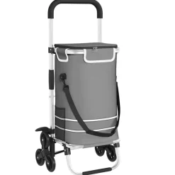 Online vidaXL Shoppingvagn 47 x 39 x 100,5 cm Oxford tyg Grå