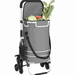Online vidaXL Shoppingvagn 47 x 39 x 100,5 cm Oxford tyg Grå