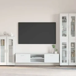 Clearance vidaXL Sideboard FLORIN 55,5 x 29 x 100 cm Konstruerat trä Vit