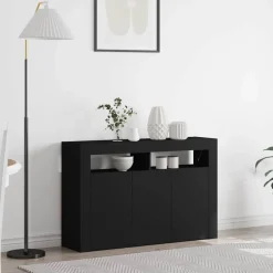 Discount vidaXL Sideboard 116 x 30 x 75 cm Konstruerat trä Svart