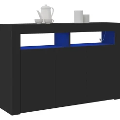 Discount vidaXL Sideboard 116 x 30 x 75 cm Konstruerat trä Svart