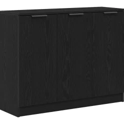 Outlet vidaXL Sideboard 90,5 x 30 x 70 cm Konstruerat trä Svart ek