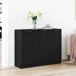 Outlet vidaXL Sideboard 90,5 x 30 x 70 cm Konstruerat trä Svart ek
