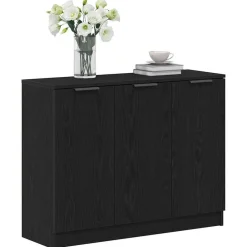 Outlet vidaXL Sideboard 90,5 x 30 x 70 cm Konstruerat trä Svart ek