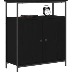 vidaXL Sideboard Svart Ek 70 x 30 x 80 cm Konstruerat trä