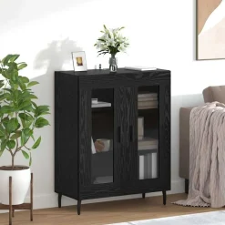 Online vidaXL Sideboard 69,5 x 34 x 90 cm Konstruerat trä Svart ek