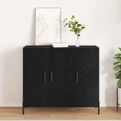 Online vidaXL Sideboard 90 x 34 x 80 cm Konstruerat trä Svart ek
