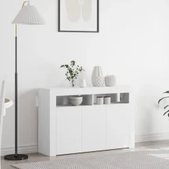 vidaXL Sideboard Vit 116 x 30 x 75 cm Konstruerat trä