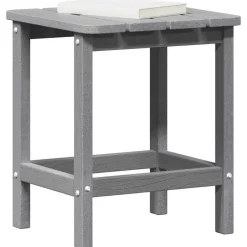 Best vidaXL Sidobord 38 x 38 x 46 cm polyeten Ljusgrå