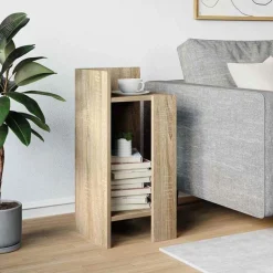 Discount vidaXL Sidobord med hylla sonoma-ek 25,5x27x60 cm Sonoma ek