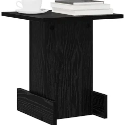 Outlet vidaXL Sidobord 35,5 x 35 x 40 cm Konstruerat trä Svart ek
