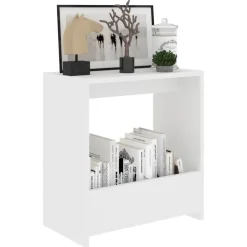 Clearance vidaXL Sidobord 50x26x50 cm konstruerat trä Vit