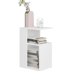 vidaXL Sidobord vit 36x30x56 cm konstruerat trä