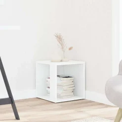 vidaXL Sidobord vit 33x33x34,5 cm konstruerat trä