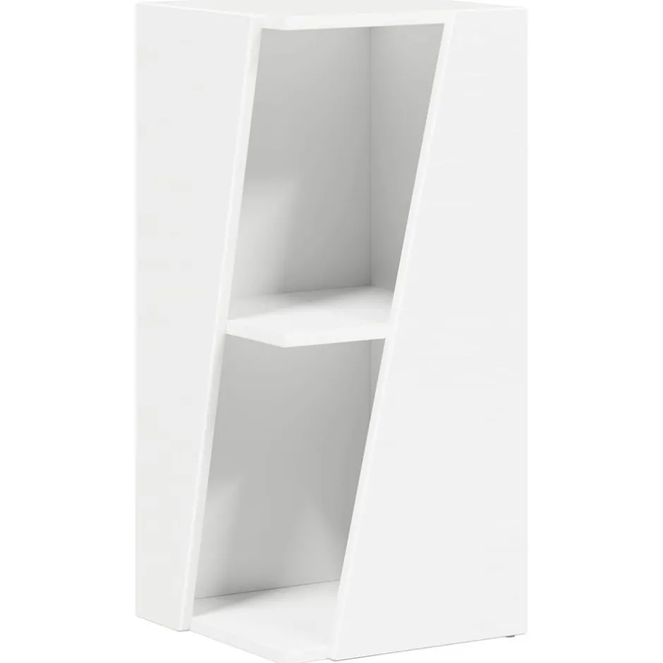 Best vidaXL Sidobrett 33 x 32 x 70,5 cm Konstruerat trä Vit