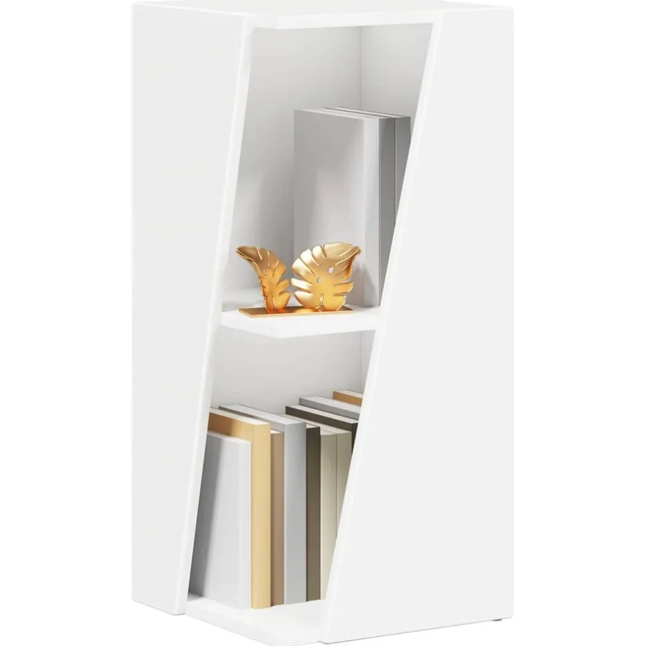Best vidaXL Sidobrett 33 x 32 x 70,5 cm Konstruerat trä Vit
