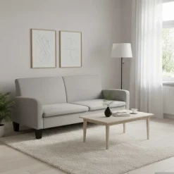 vidaXL 3-sitssoffa 180x65x76 cm ljusgrå