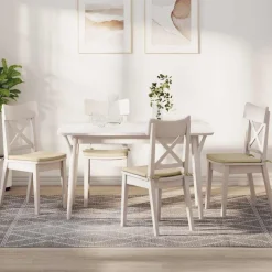 New vidaXL Sittkuddar 4 pcs 40 x 40 x 3 cm tyg Kräm