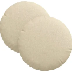 vidaXL Sittkuddar 2 pcs Kräm Ø30 x 13 cm tyg