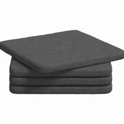 vidaXL Sittkuddar 4 pcs 40 x 40 x 3 cm Kordread tyg Mörkgrå
