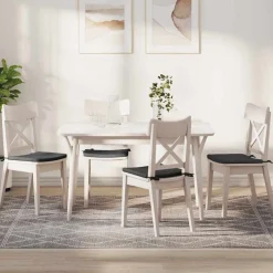 vidaXL Sittkuddar 4 pcs 40 x 40 x 3 cm Kordread tyg Mörkgrå