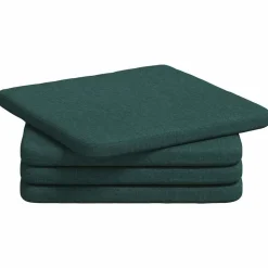 vidaXL Sittkuddar 4 pcs Mörkgrön 40 x 40 x 3 cm tyg